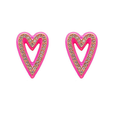 Crystal Heart Earrings