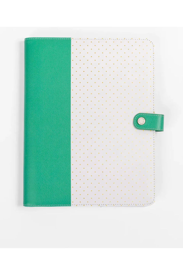 Folio | Color Block Teal & Gold Dots