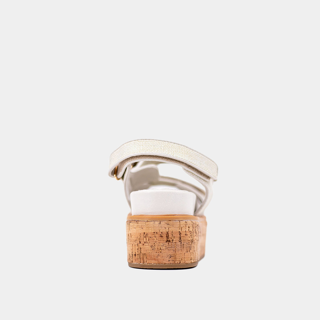 ShuShop ~ Lucille silver woven wedge