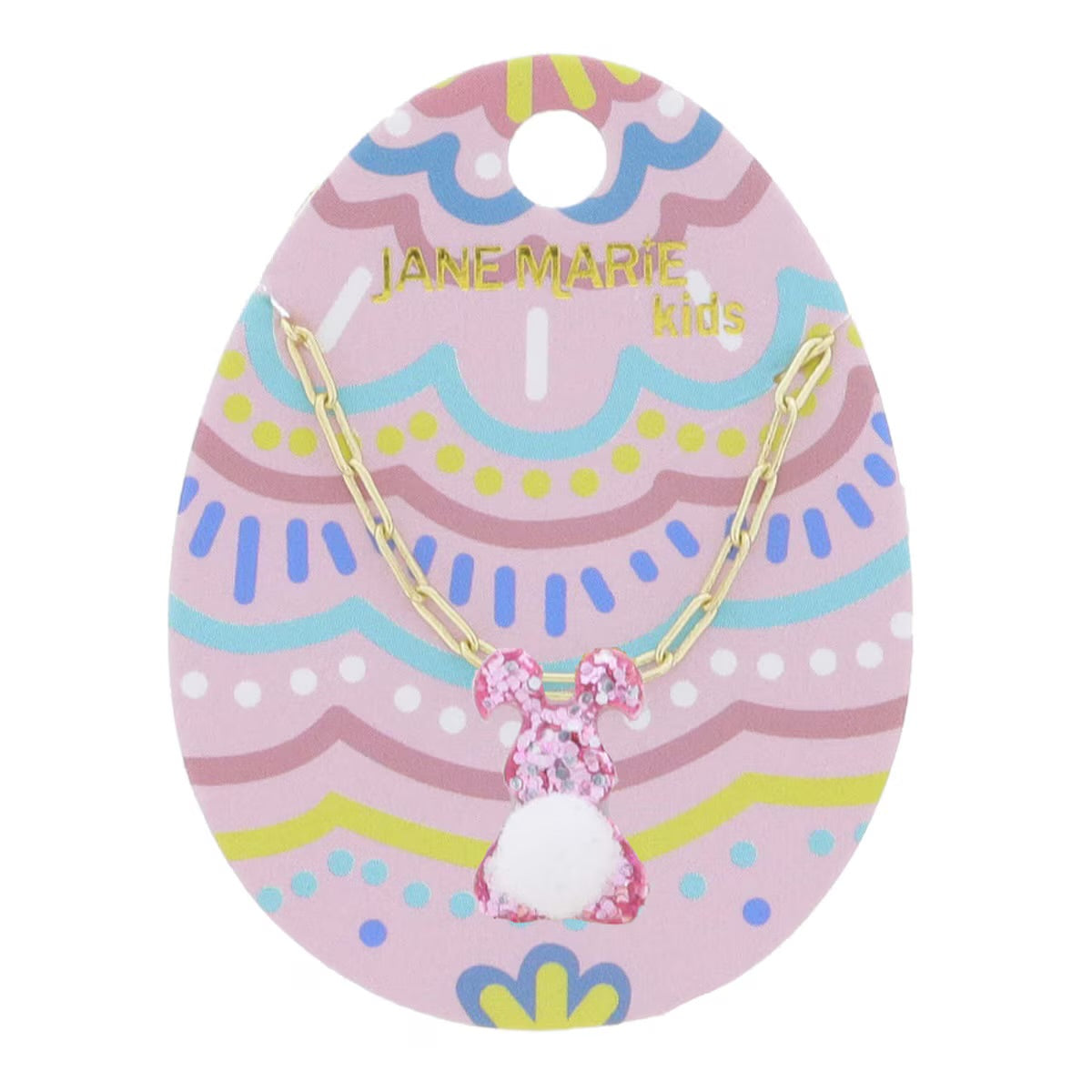 Kids bunny tail necklace
