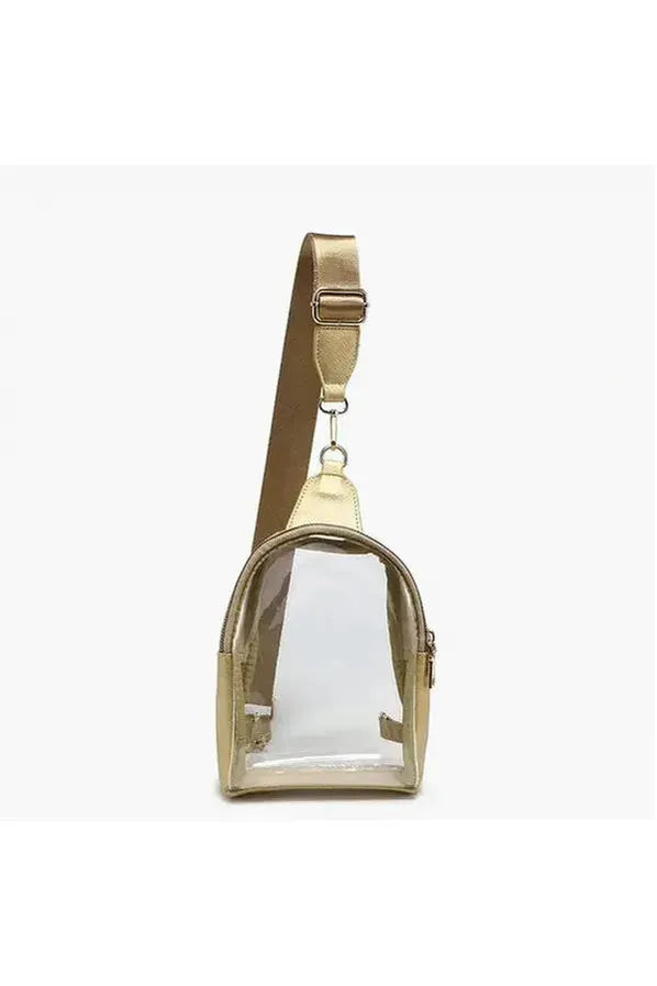 Gold Clear Sling Bag w/ Removable Guitar Strap