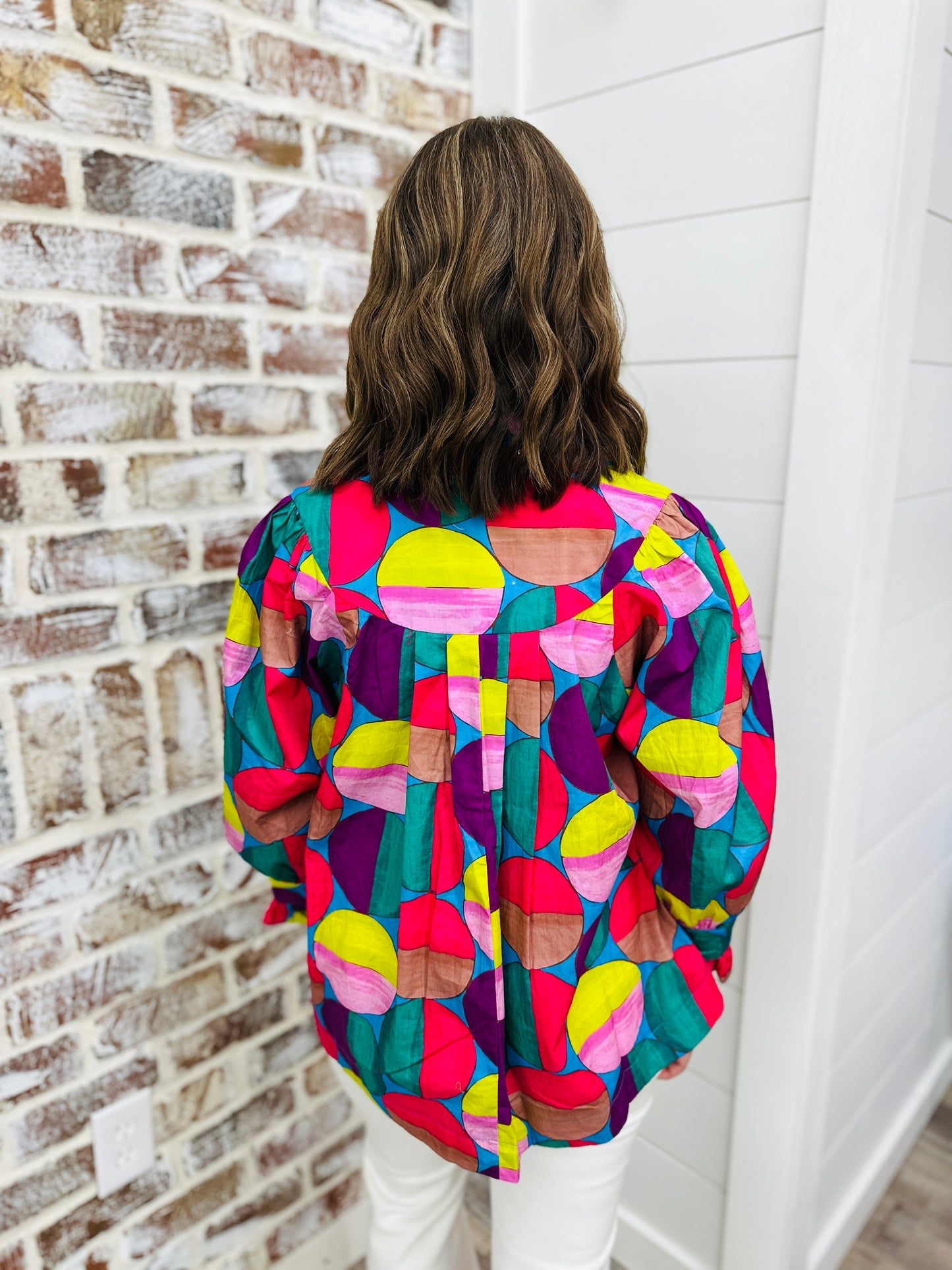 KARLIE Modern Pop Button Up Top