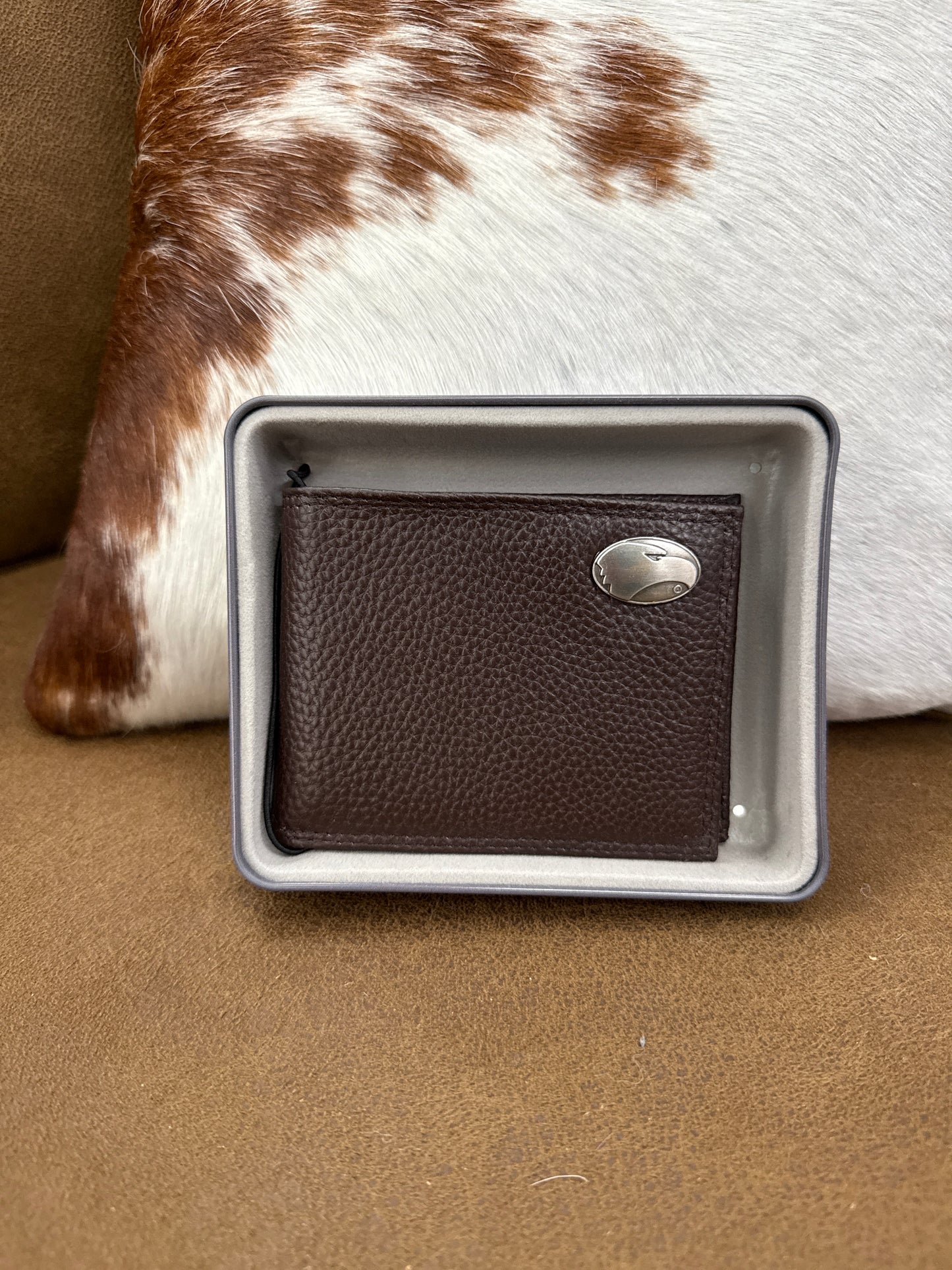 Leather Wallet Brown Pebble
