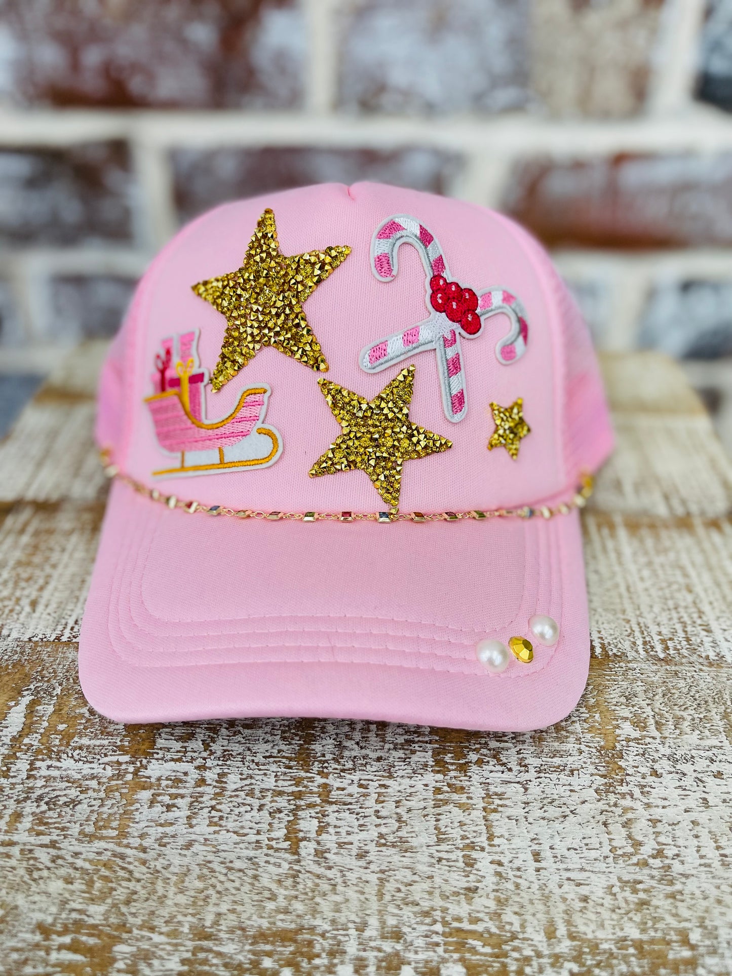 Pink sleigh hat