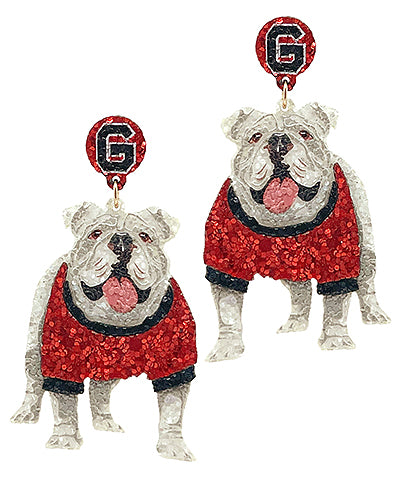 Sparkle Bulldog Earring