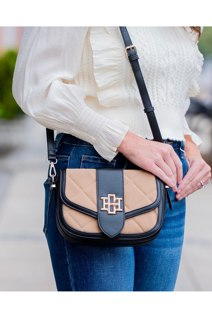 Griffin Crossbody Bag Latte Black