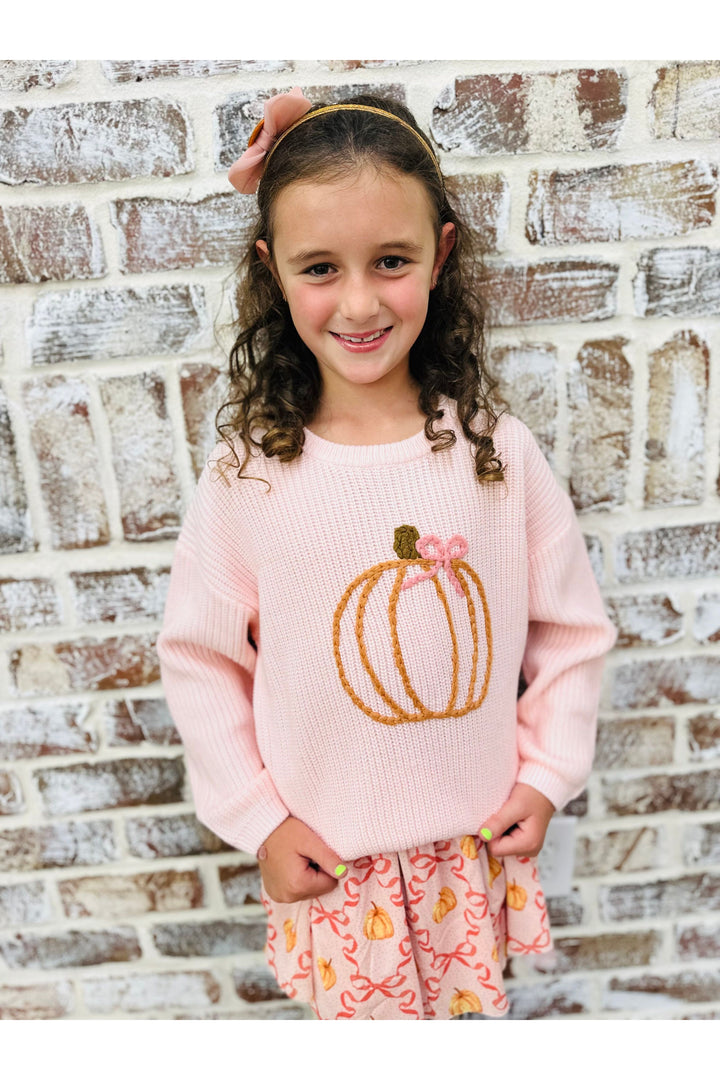 Youth Coquette Pumpkin Knit Sweater