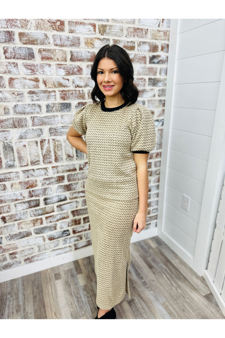 Zig Zag Fuzzy Skirt Set