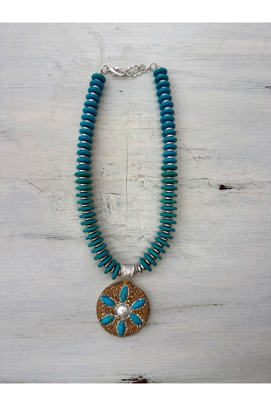 Turquoise Sand Dollar Necklace