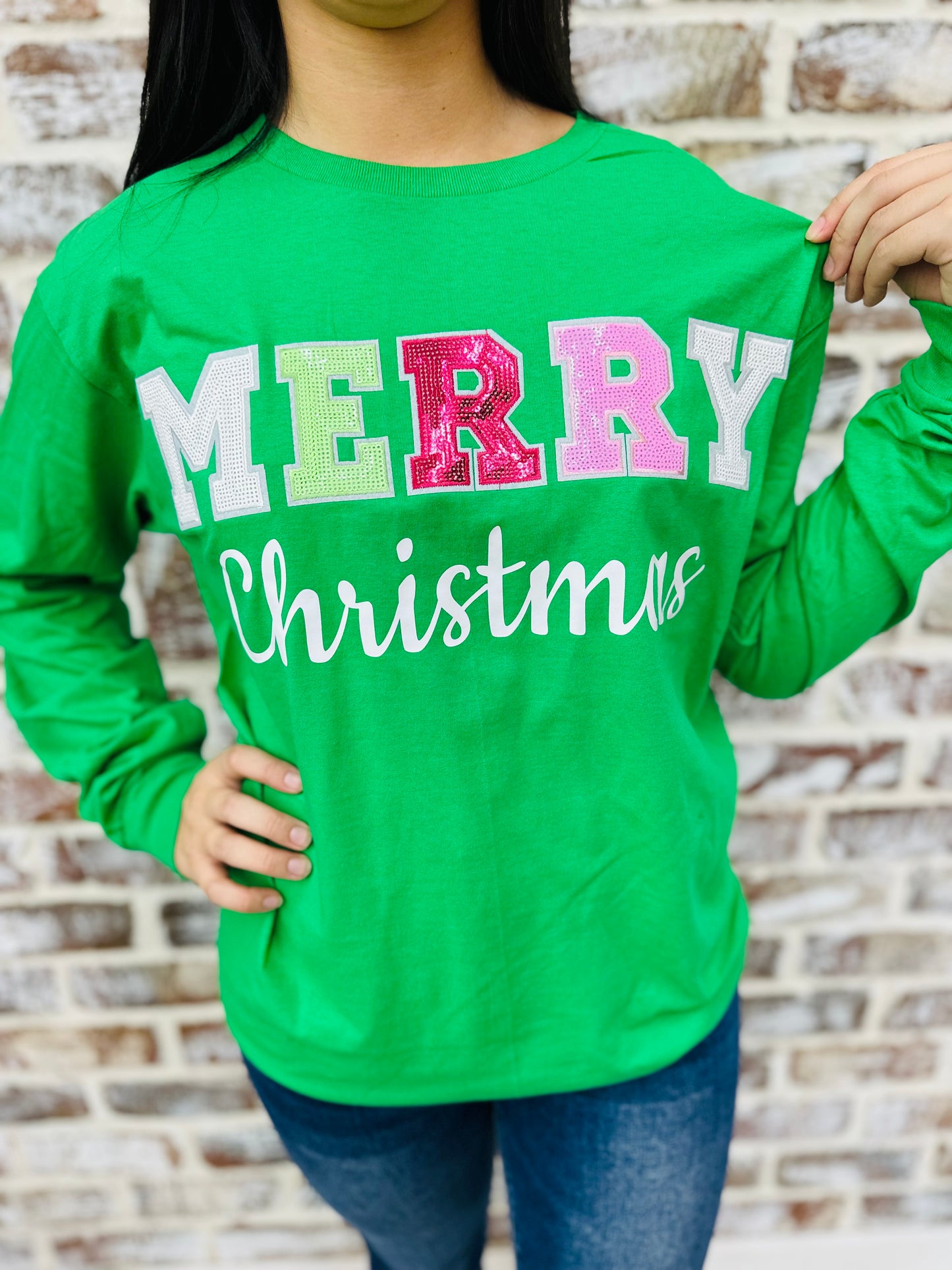 Merry Christmas Sequin Tee