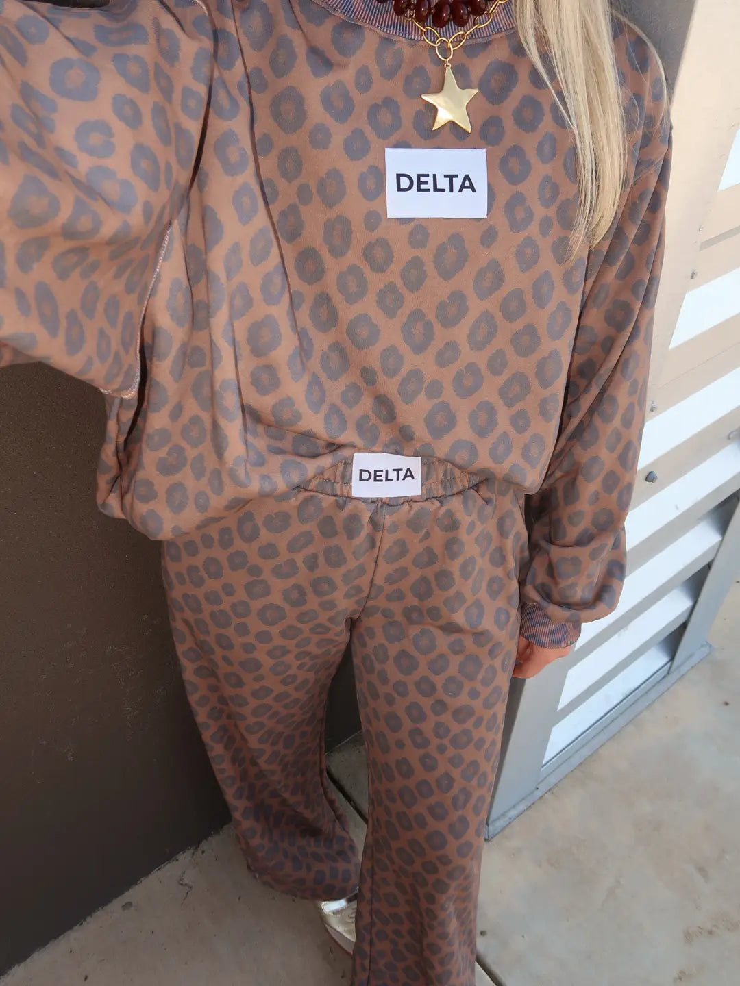 Delta Leopard Mockneck and Pant Set