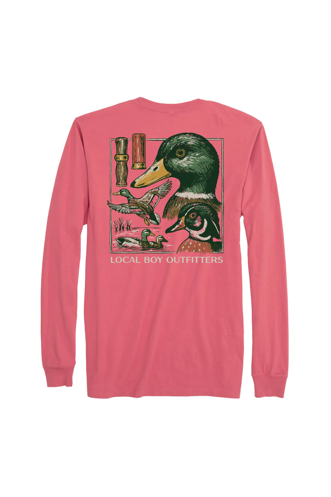 Local Boy| Youth Duck Species Long Sleeve T-Shirt~ Brick