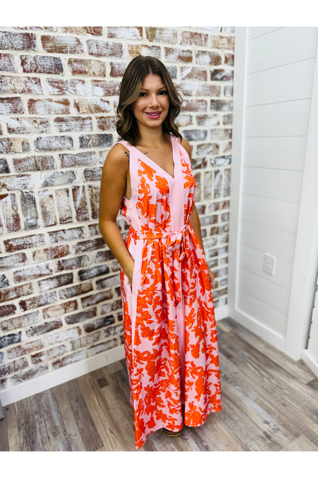 Blushing Bloom Midi Dress