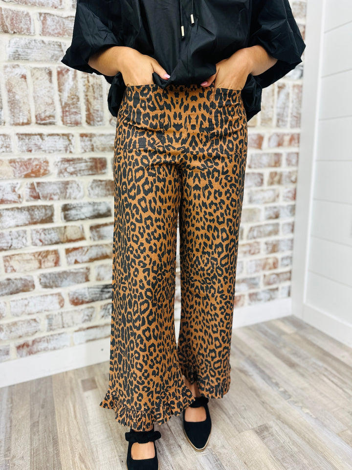 On the Prowl Ruffle Hem Pants