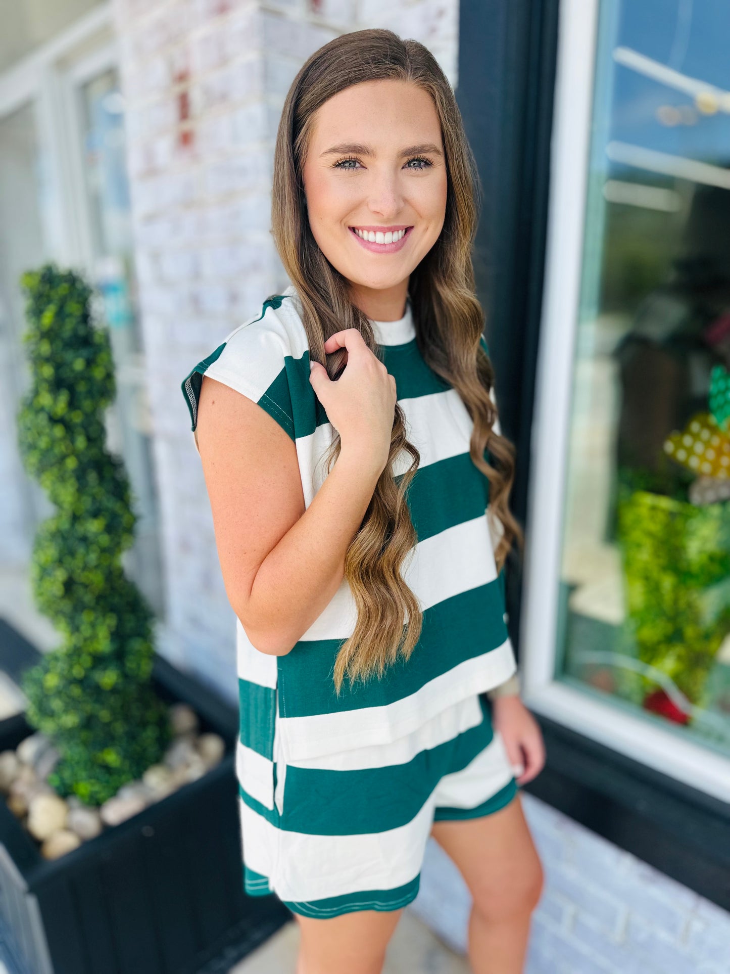 Forest Green + Stripes Set