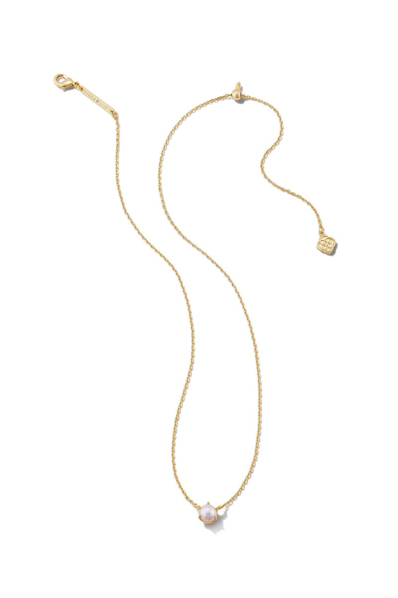 Kendra Scott | Ashton Gold Pendant Necklace in Freshwater Cultured Pearl