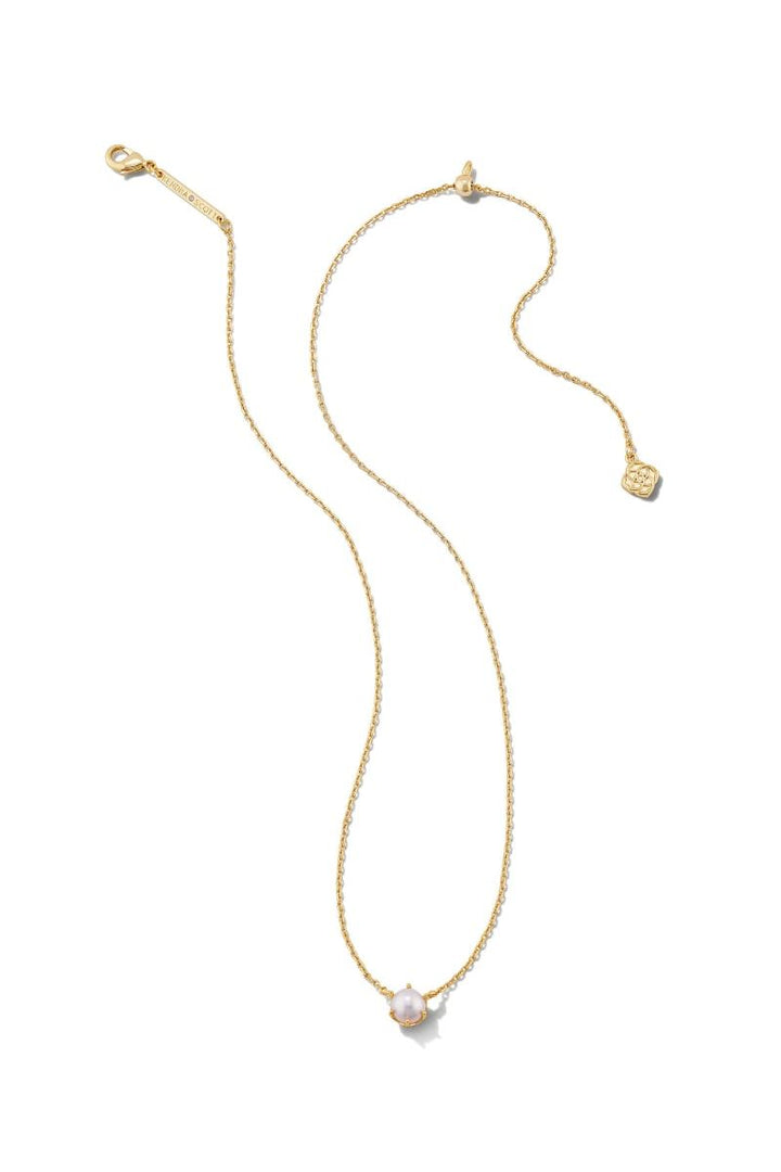 Kendra Scott | Ashton Gold Pendant Necklace in Freshwater Cultured Pearl