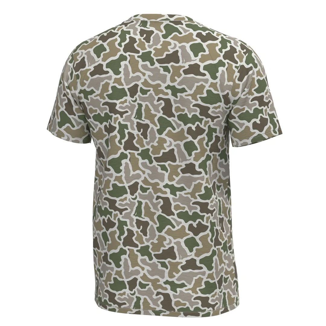 Local Boy | Short Sleeve Heather Performance Shirt - DC DOG & MOON CAMO