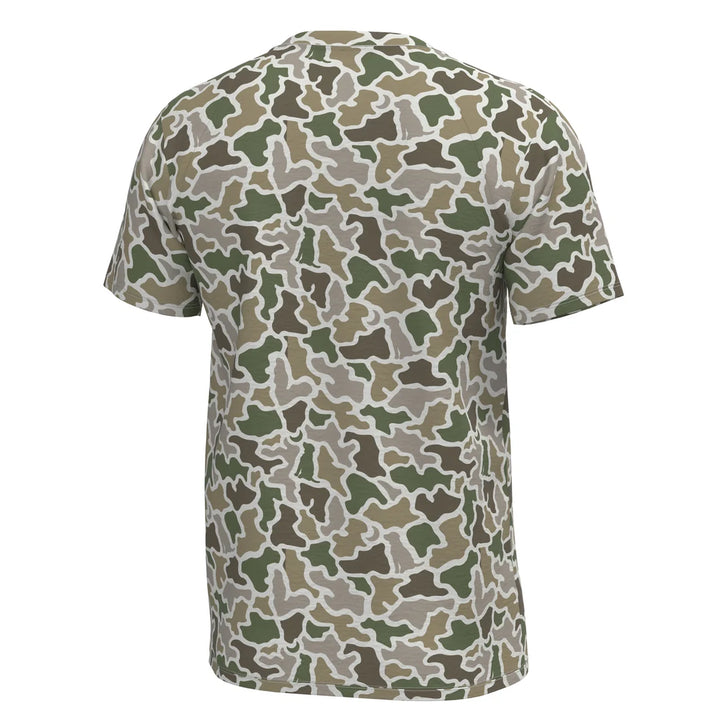 Local Boy | Short Sleeve Heather Performance Shirt - DC DOG & MOON CAMO