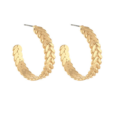 Braided Texture Metal Hoops