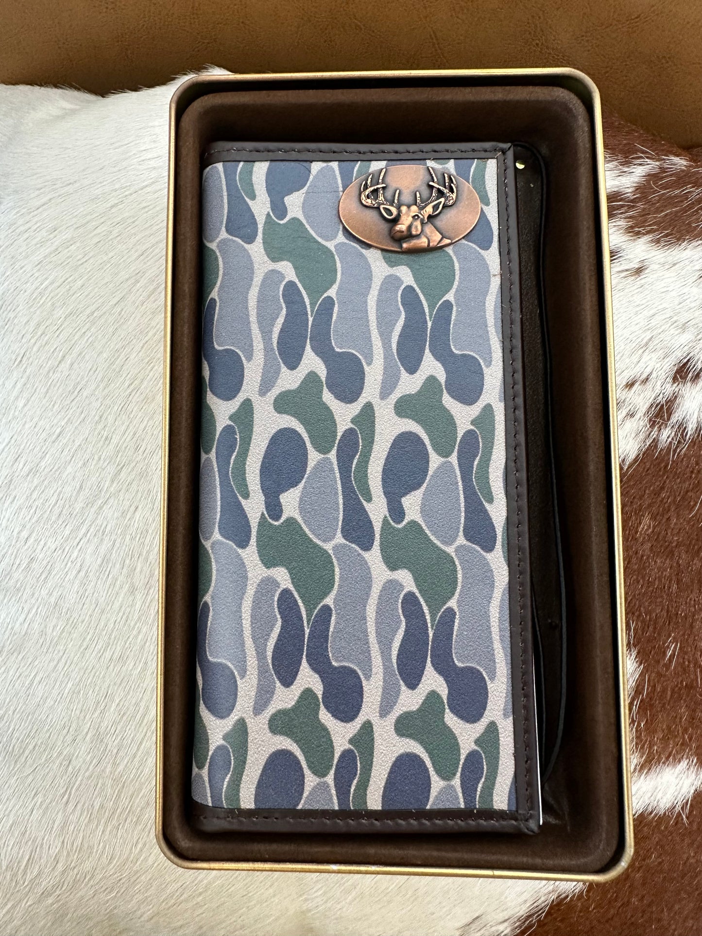 Old School Camo Long Wallet