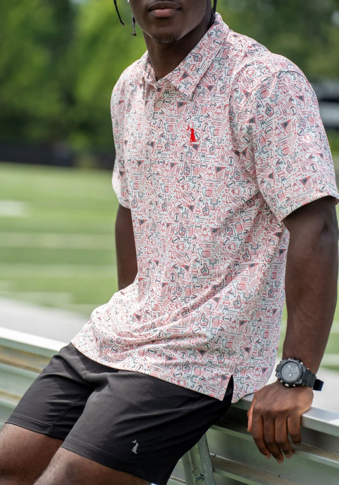 Local Boy | Collegiate Game Day Dirty Myrtle Polo - Red/Black