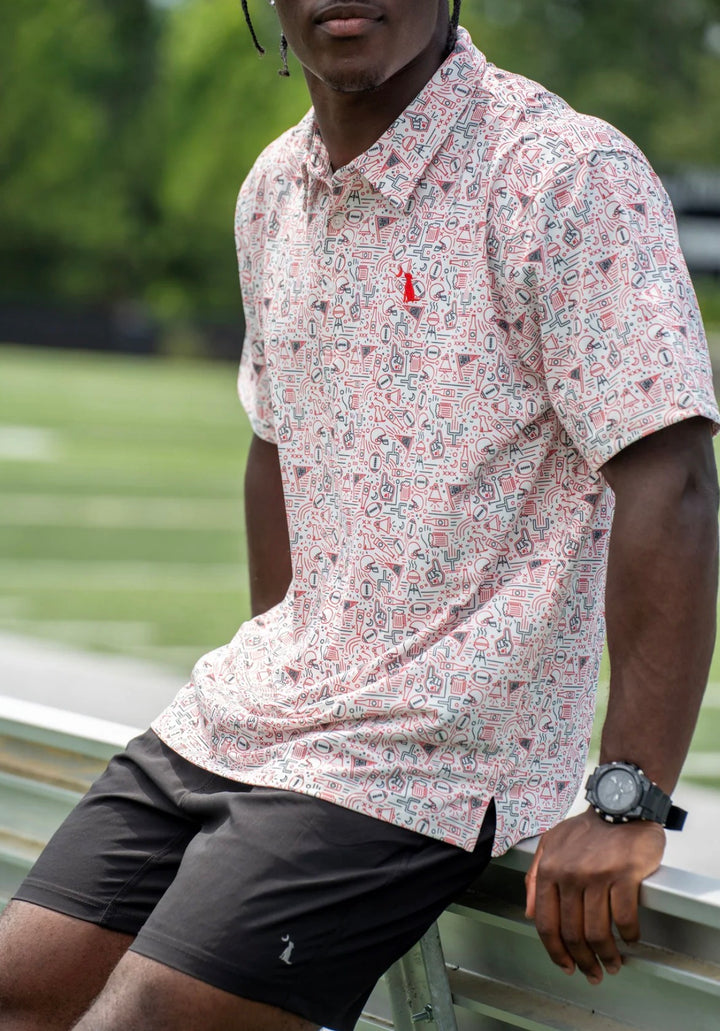 Local Boy | Collegiate Game Day Dirty Myrtle Polo - Red/Black