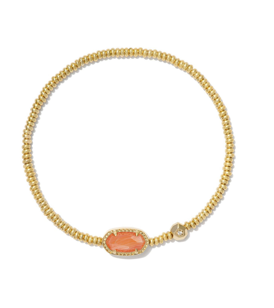 Kendra Scott| GRAYSON STRETCH BRACELET GOLD ORANGE BANDED AGATE