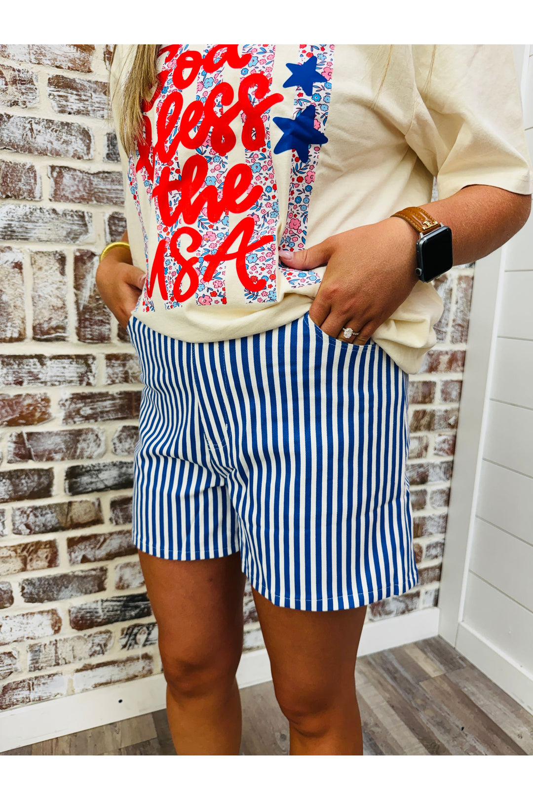 Blue Lines Shorts