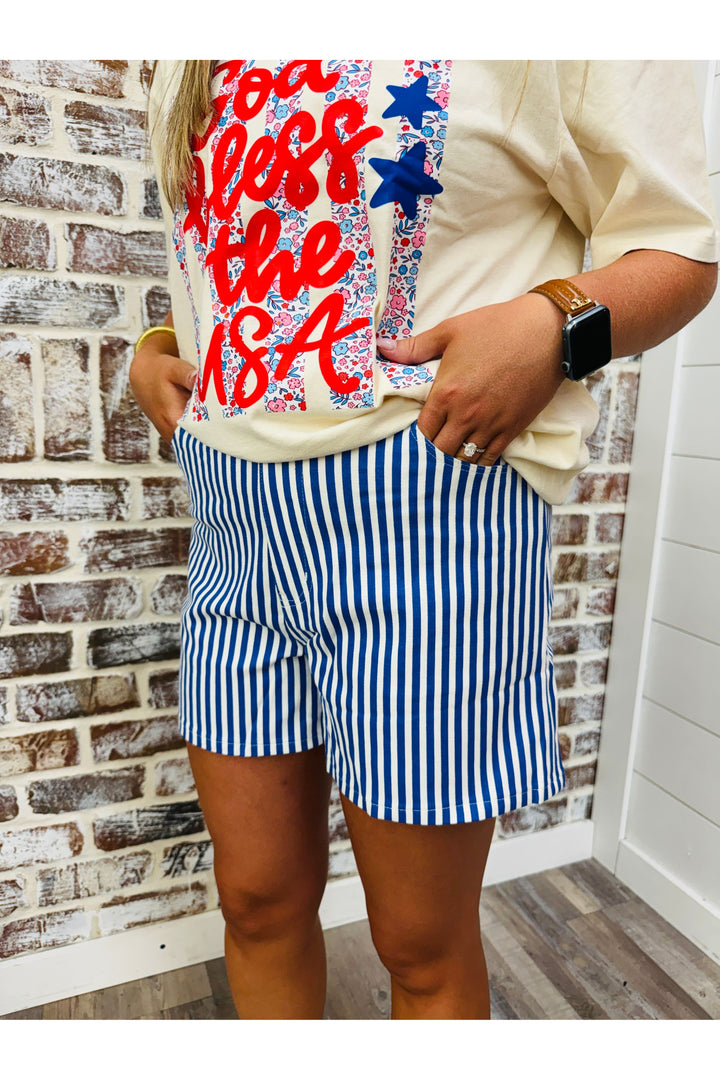 Blue Lines Shorts