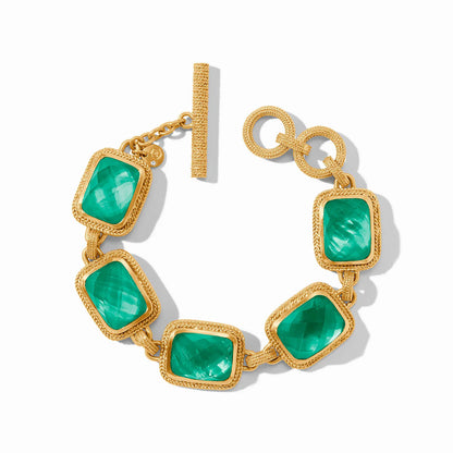 Julie Vos Cheval Stone Bracelet~ Iridescent Emerald