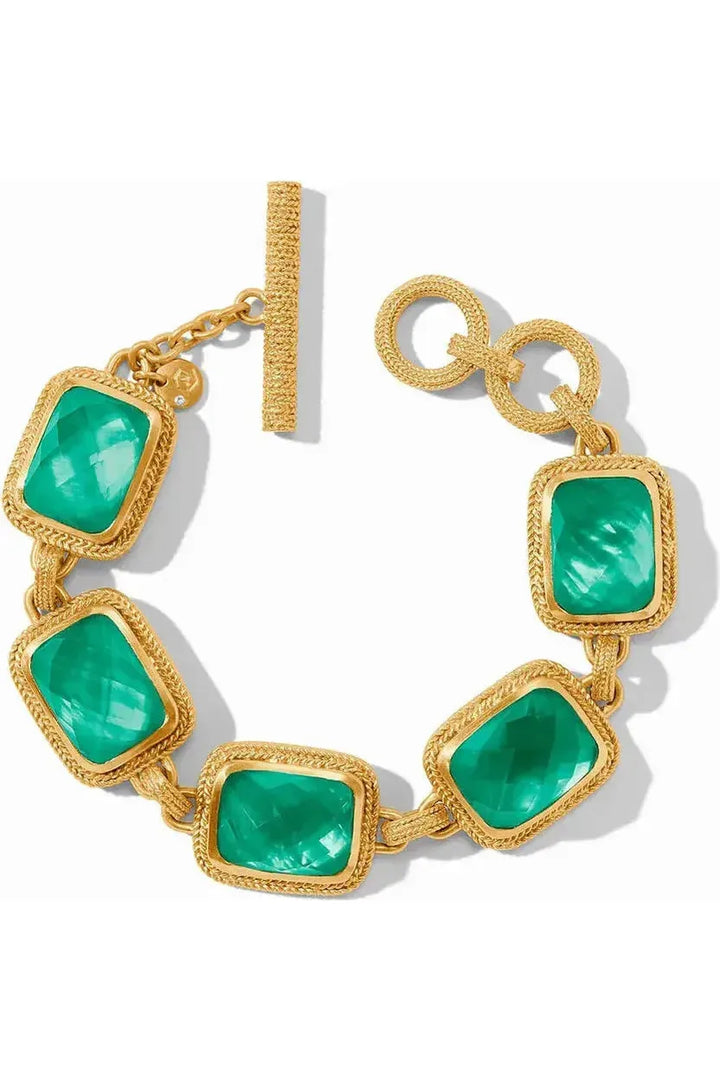 Julie Vos Cheval Stone Bracelet~ Iridescent Emerald