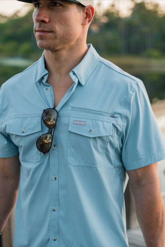 Burlebo|Performance Fishing Shirt - Dusty Blue