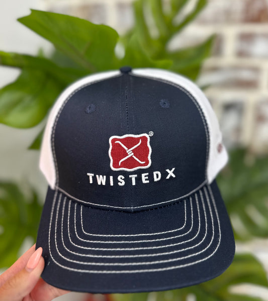 Navy/White Twisted X Hat