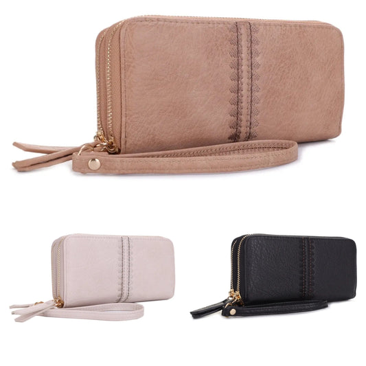 Sherrie Double Zipper Wallet