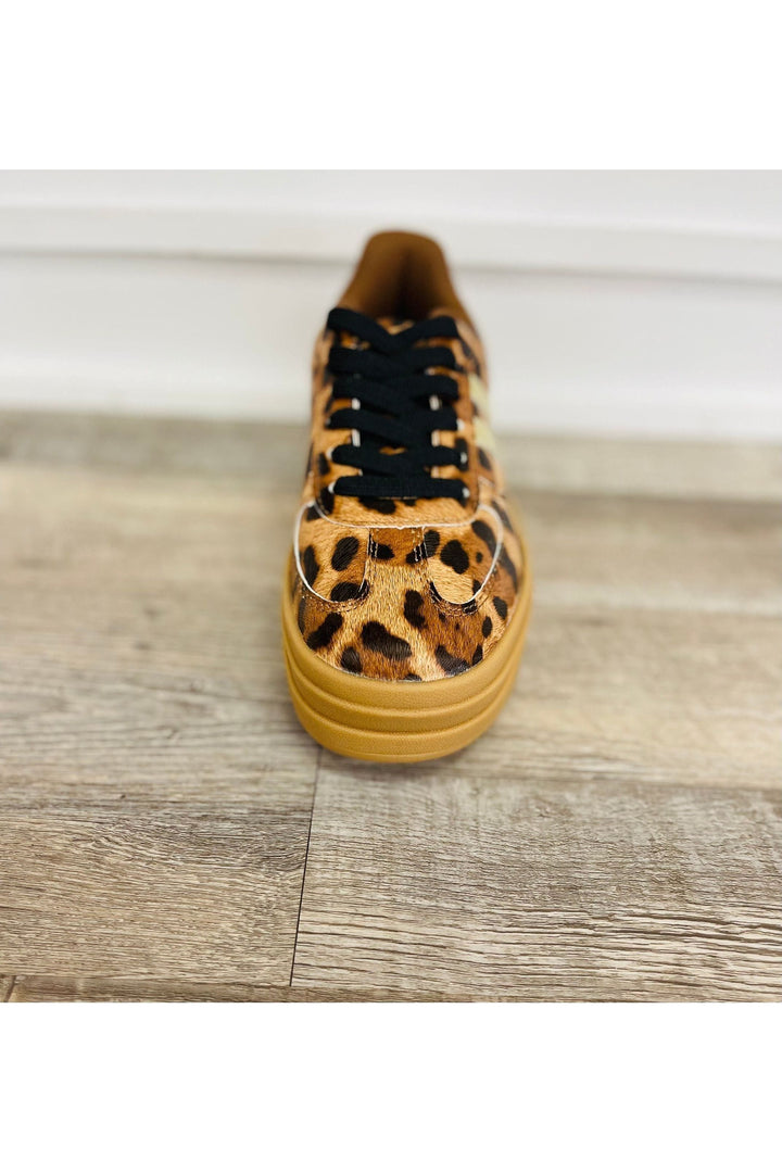 Leopard/Gold Sneakers