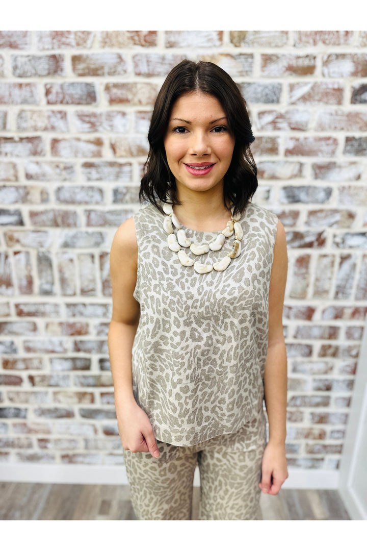 Metallic Cheetah Top