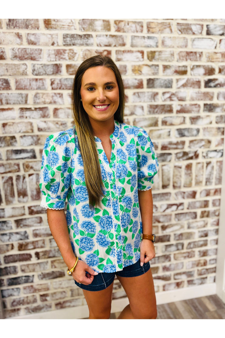 Mary Square| Elaine Top | Summerfair Blue