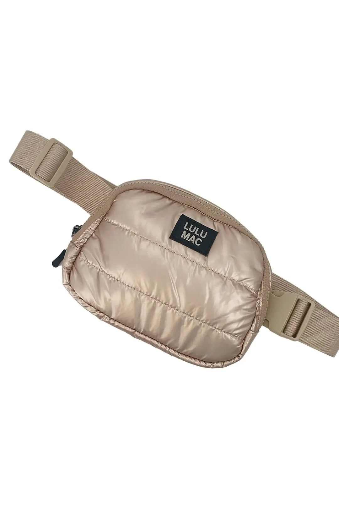 Lulu Mac ~ Puffer Metallic Belt Bag-Champagne