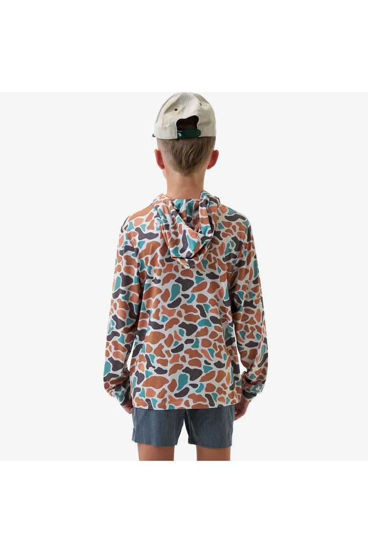 Youth Burlebo Performance Hoodie - Bayside Camo