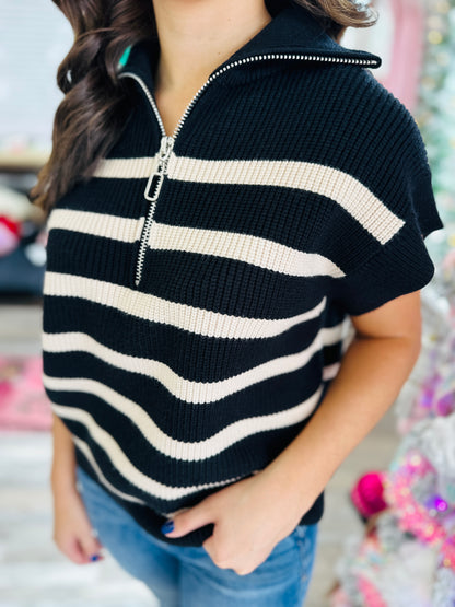 Black & Tan Stripe Top