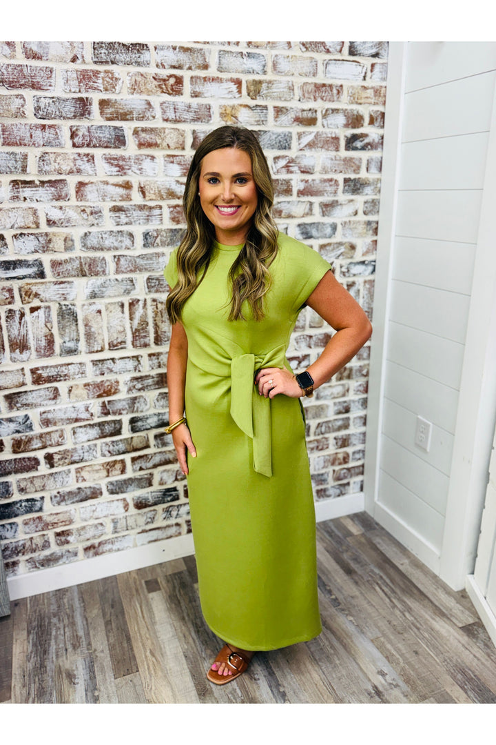 Matcha Tie Midi Dress