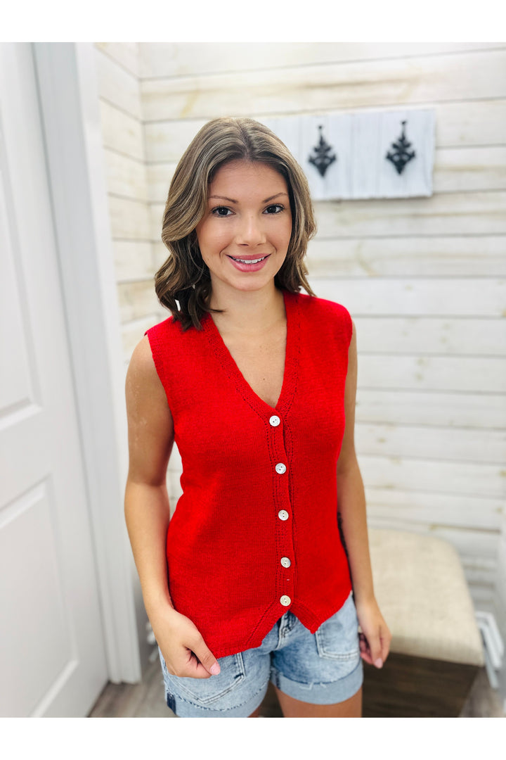 Red Hot Sweater Vest