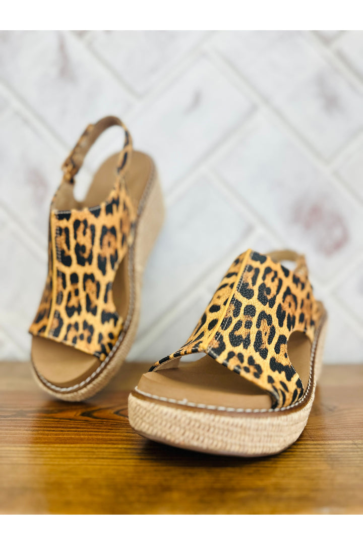 Corkys Carley Leopard Wedge