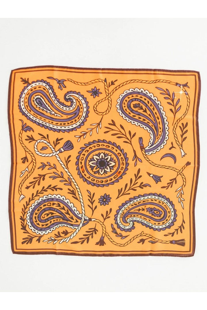 Orange Paisley Scarf