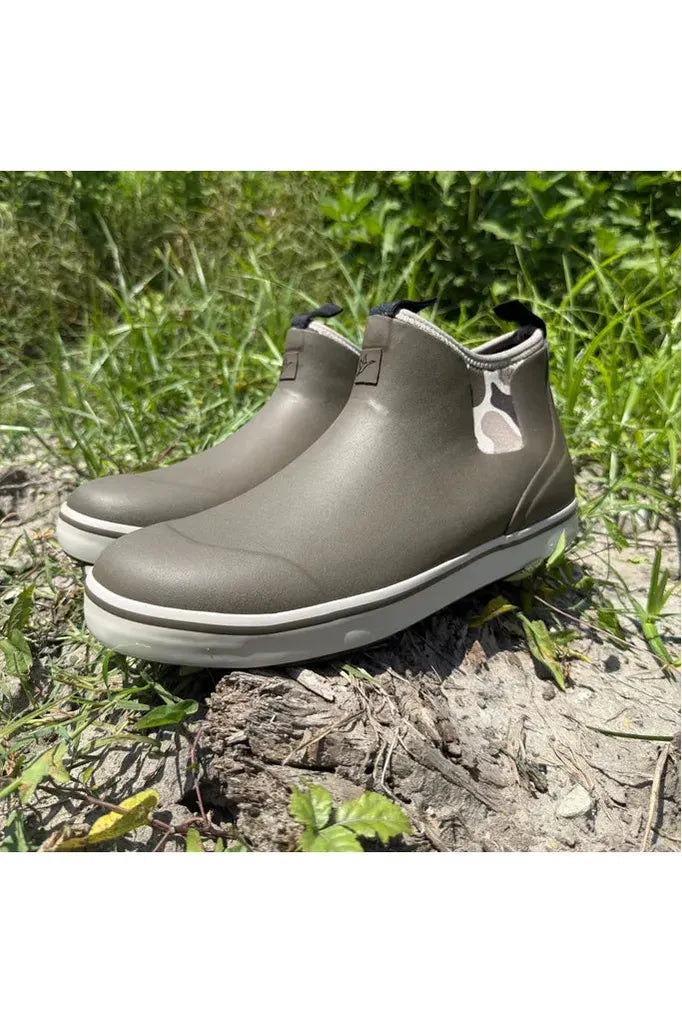 Olive rubber boots (ankle) with camo detail 