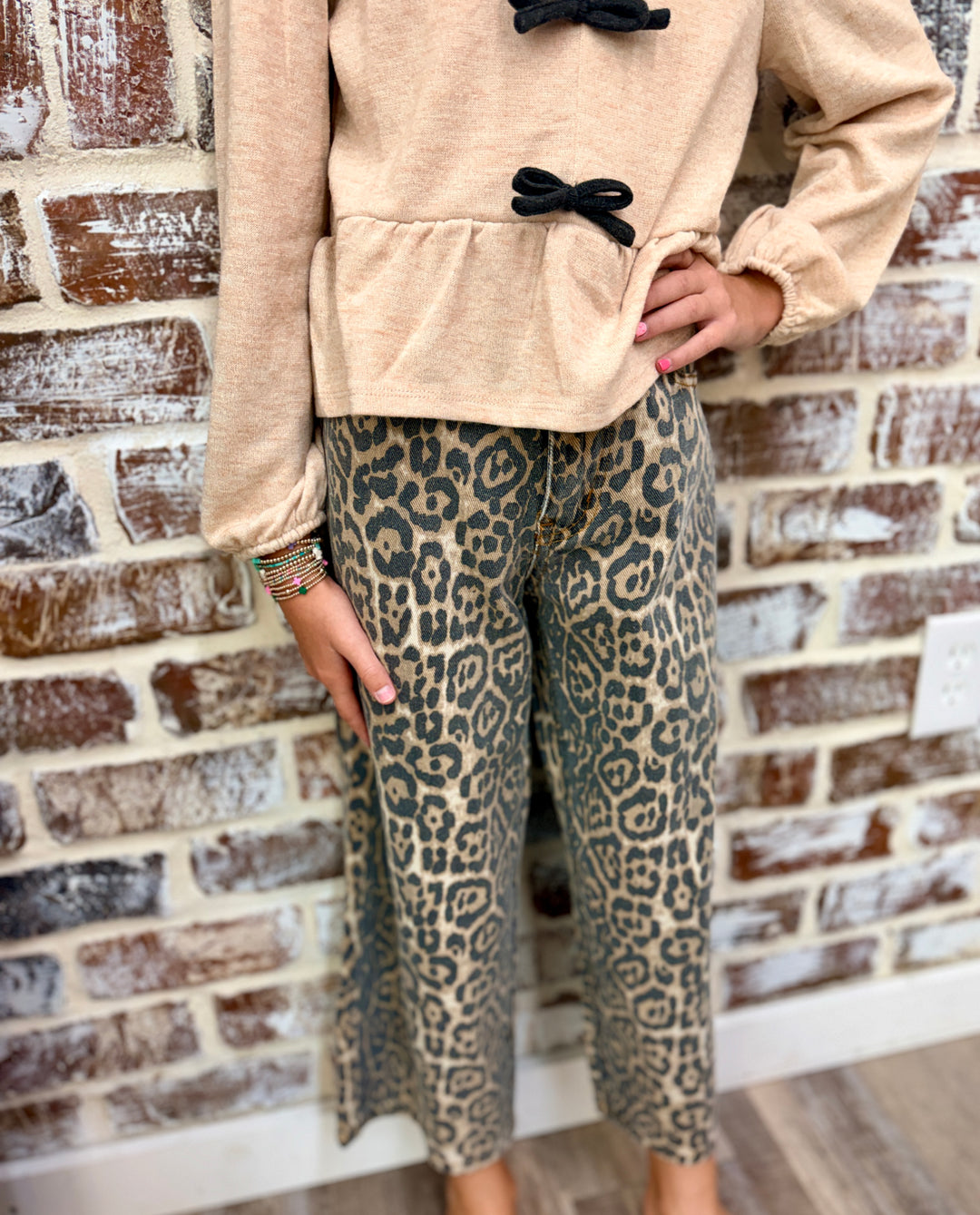 Youth| Relaxed Fit Leopard Jeans