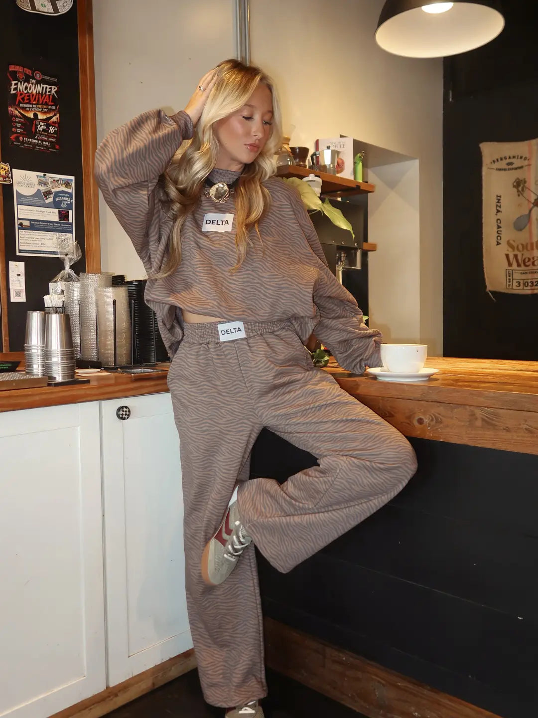 Delta Tiger Mockneck and Pant Set