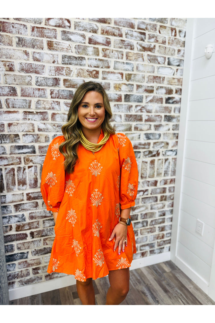 Elegant In Orange Dress