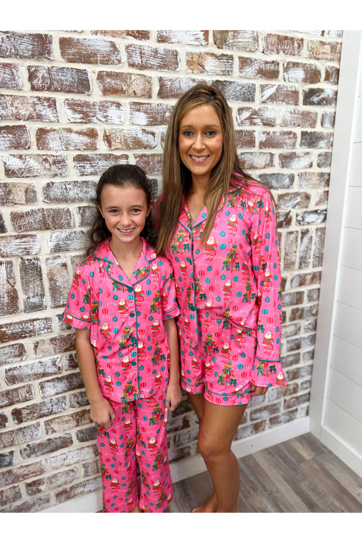 Youth | Pink Santa PJ Set